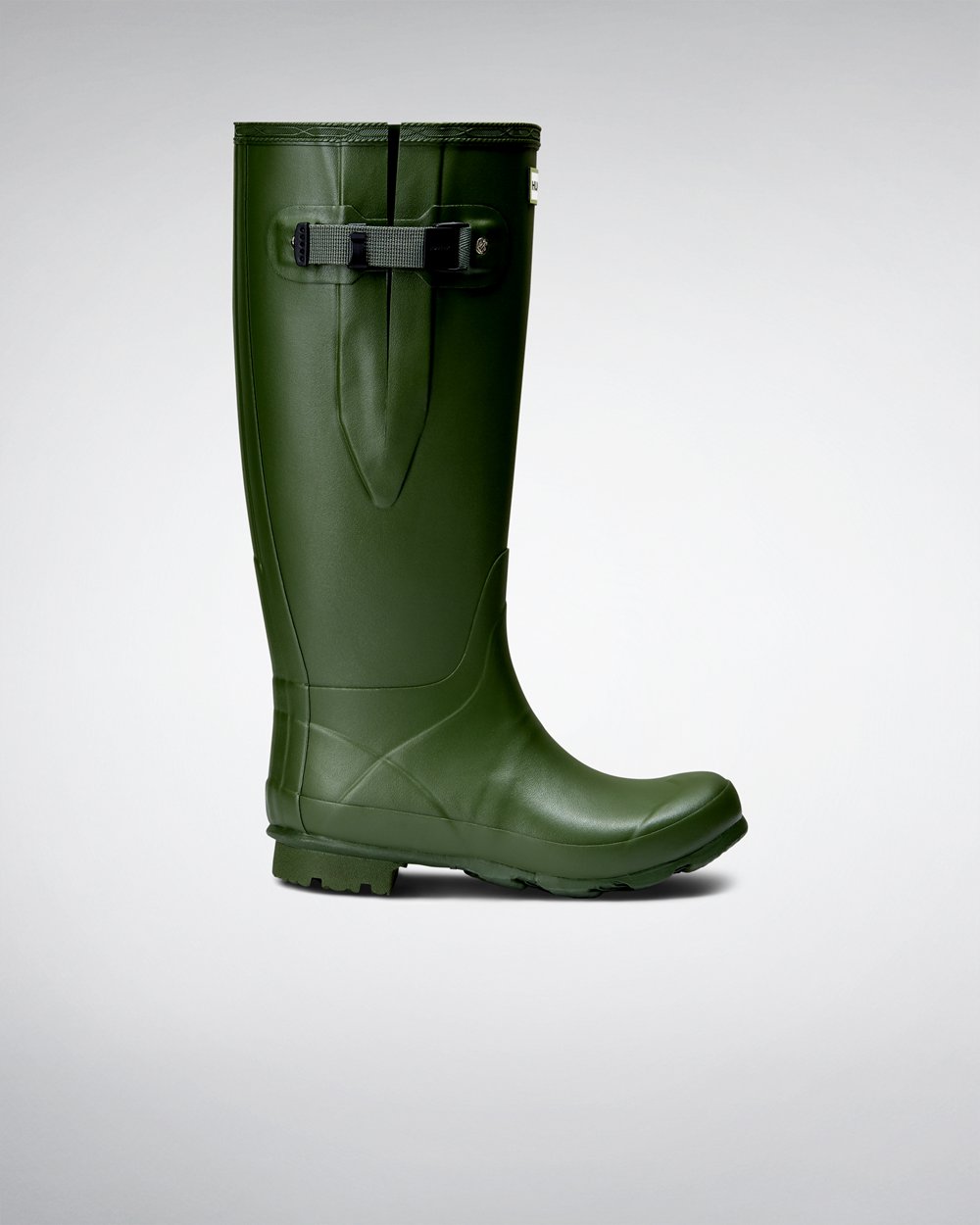 Hunter Norris Field Wide Fit Rain Boots - For Sale Cheap Womens Green - NLSEFQ837